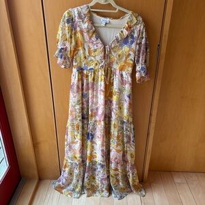 Floral V-Neck Maxi Dress